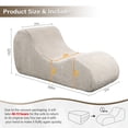 thumbnail image 6 of Waroom Oversized Indoor Chaise Lounge Chair Cloud Plush Sofa Couch No Assembly for Living Room Bedroom,Khaki, 6 of 6