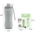 thumbnail image 2 of zhuolaiyan Collapsible Water Bottle, Silicone Foldable Water Bottles for Travel, Easy-to-Carry Design and Compact Size, BPA Free, 20 oz (Pink and Blue), 2 of 9