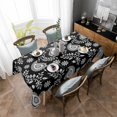 thumbnail image 4 of Black Paisley Rectangle Tablecloth, Ethnic Vintage Floral Botanical Abstract Waterproof & StainResistant Tablecloth, Washable Oil-proof Table Cover for Dining/Party/Wedding/Camping/Buffet 52x70 In, 4 of 9