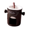 thumbnail image 2 of Fondue de Chocolate de Porcelana Tazas de Porcelana para Fundidor de Chocolate de Queso 280ml para marrón, 2 of 9
