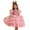 A#Pink471, variant on Byoo Toddler Girl Solid Gown Sequin Embroidered Puff Sleeve Ruffled Cake Tulle Dress Kids Flare Dress