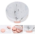 thumbnail image 3 of VONTER Contact Lense Case Kit, Fashion Marble Contact Lens Case Portable Contact Lens Box Kit with Mirro 2 Colors Soaking Lenses Case with Mirror Plastic Marble Pattern Eye Care Kit - Rose Gold-Round, 3 of 8