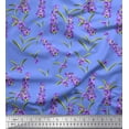 thumbnail image 1 of Soimoi Crepe Silk Fabric Leaves & Lavender Shirting Printed Craft Fabric by The Yard 42 Inch Wide, 1 of 1