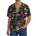 thumbnail image 3 of Xecao offers the Colorful Geometric Figures for Men's Casual Short-sleeved Shirt, a button-up collared shirt with a pocket, perfect for beach vacations and yacht travel in the Large size., 3 of 7