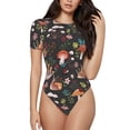 thumbnail image 2 of Picia Mushroom Snail Womens One Piece Swimsuits Modest Tummy Control Bathing Suits Lace Up Slimming Swim Suit-Medium, 2 of 9