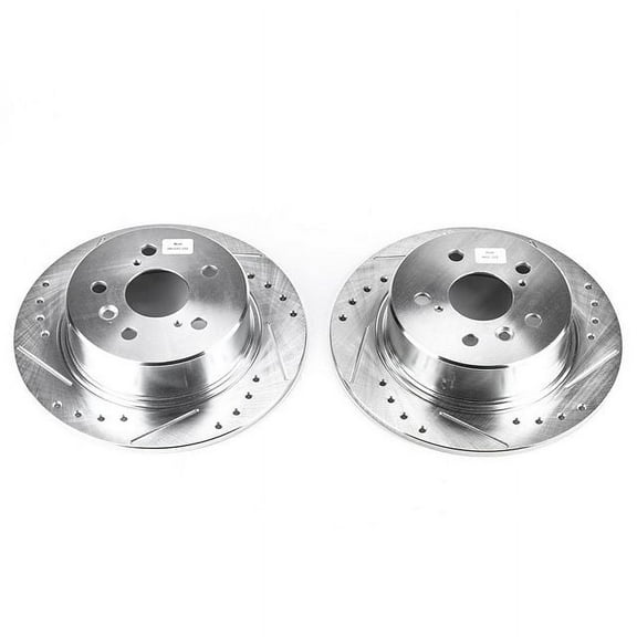 Power Stop Rear Pair of Drilled and Slotted Brake Rotors JBR788XPR