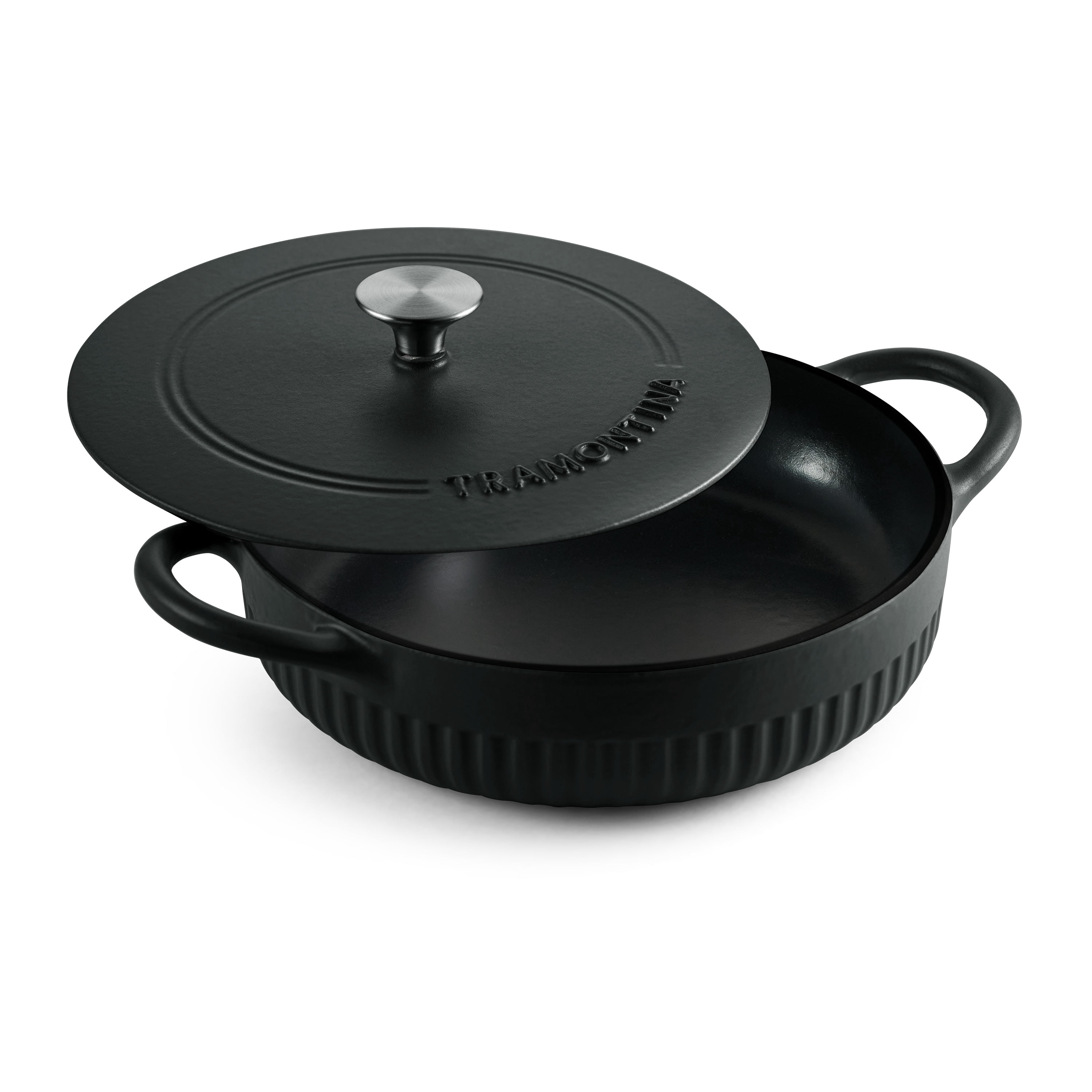 Tramontina Mesa 3.5 Qt Enameled Cast Iron Braiser Black