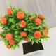 thumbnail image 4 of Bonsái de plantas artificiales, maceta de plástico naranja + pequeño árbol frutal en maceta, juego de flores para sala de estar, tienda, hotel, decoración de fiesta Zhivalor 2027199-2, 4 of 4