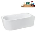 thumbnail image 5 of 67" Streamline G-71-286-PBR Soaking Glossy White Freestanding Tub and Tray With Internal Drain in Polished Brass, 5 of 20