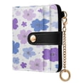 thumbnail image 2 of Small Wallet For Women Bifold Leather Pocket Coin Credit Card Holder With RFID Blocking Lavender &blue Flowers, 2 of 6