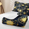 thumbnail image 4 of Erosebridal Boho Sun Print Twin Quilt Set,Cartoon Moon Stars Twin Coverlet Set For Adults,2pcs, 4 of 7