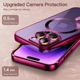 thumbnail image 4 of JETech Electroplated Case for iPhone 14 Pro Max 6.7-Inch, Camera Lens Full Protection, Compatible with MagSafe Wireless Charging, Shockproof Soft TPU Phone Cover (Rose Red), 4 of 7