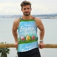 thumbnail image 6 of Pofeuu Happy Easter Print Men's Workout Tank Tops Sleeveless Muscle Gym Shirt Quick Dry-3X-Large, 6 of 7