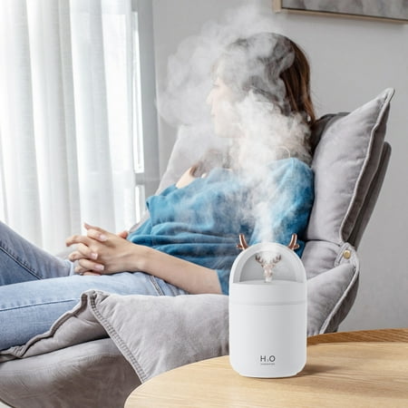 

USB Humidifier With Colored Light Smart Cool Mist Top Fill Humidifiers for Bedroom with Sensor Quiet Cool Mist Humidifier For Bedroom And Office Plants Easy To Clean