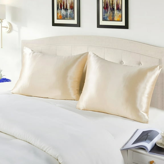 Home Soft Things 32 Momme Silk Cotton Pillow Sham Pillow Cover 1 piece- Gold- 20"x26"