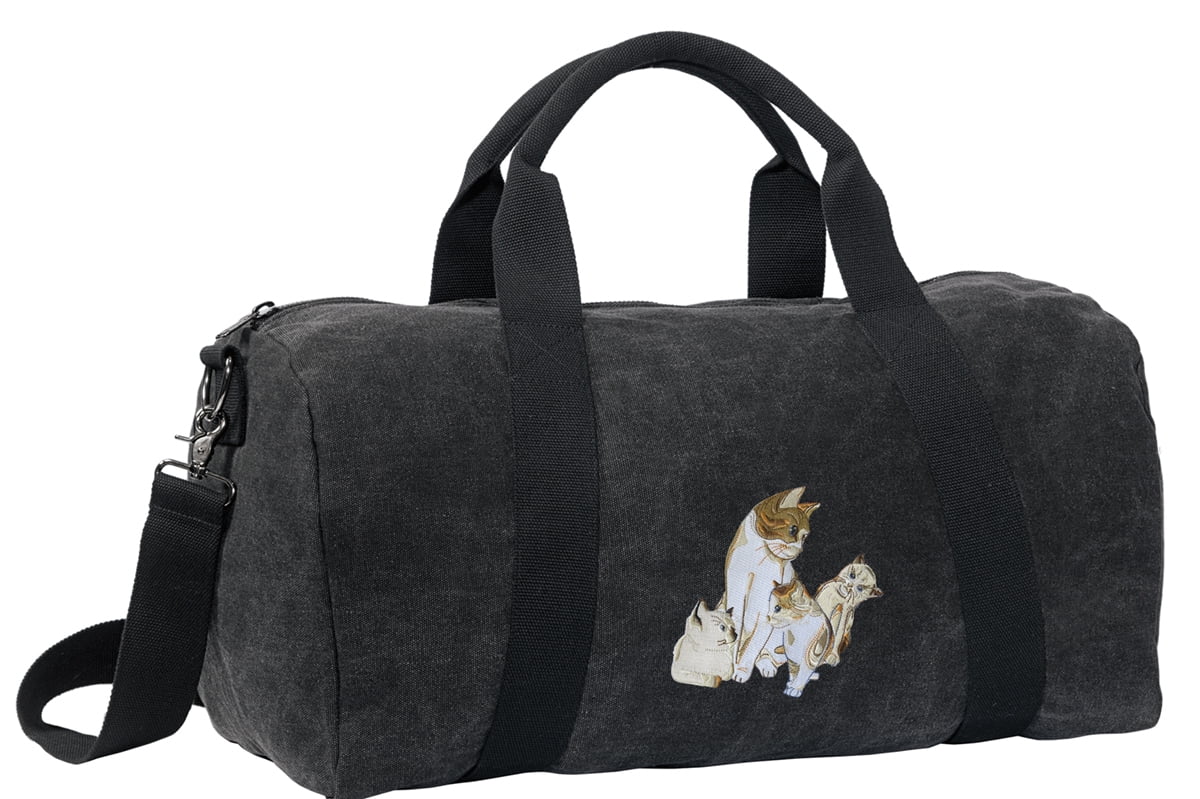 Broad Bay Cat Duffel Bag CANVAS Cute Cats Luggage Bag