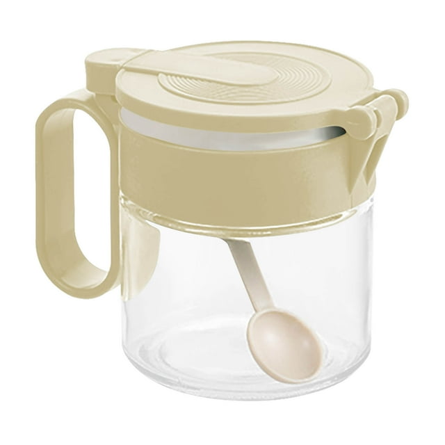 Home Kitchen Item Clearance Deals!Pcksrro Household Kitchen Handle Flip Cover Large Capacity Storage Seasoning Compartment Seasoning Bottle