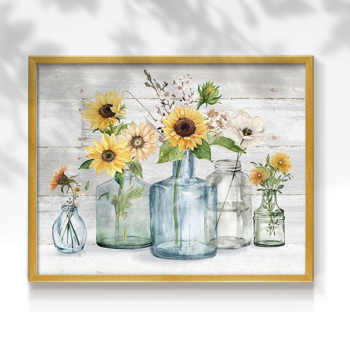 Sunflower Extravaganza by Carol Robinson - Restickable Framed Giclée Print