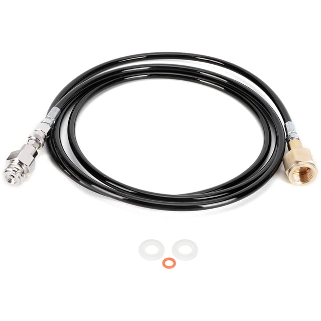 Kit de manguera adaptadora para recarga de cilindro de CO2 CGA320 de 100 pulgadas, accesorios para soda, color negro