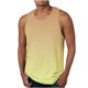 thumbnail image 4 of Camiseta sin mangas con cuello en V para hombre, de punto, con rayas verticales, para fitness, deportes, ocio, ajustada, con degradado, con cuello en I y hombros anchos., 4 of 7