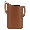 thumbnail image 2 of Deago Men's Leather Cell Phone Holster Phone Case​ Pouch Waist Bag Purse Sheath with Belt Loop (Brown), 2 of 9