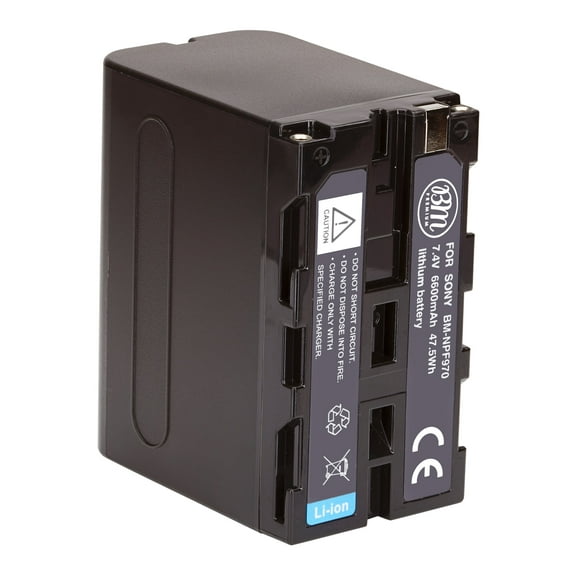 BM Premium NP-F970 High Capacity Battery for Sony PXW-Z150, Z190, Z280, NEX-EA50M, FDR-AX14K, HDR-AX2000, FX1, FX7, FX1000, HXR-NX100 Camcorders