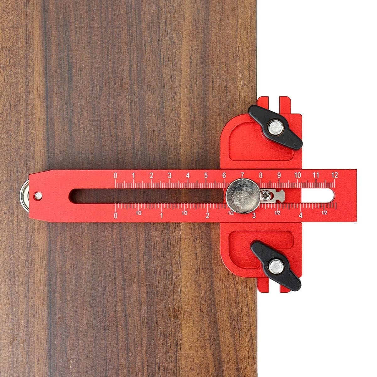 120mm Thin Table Saw Jig Aluminium Alloy Anodized Adjustable Limiter for Precision Woodworking Compatible with 19mm 30mm T-slot Track