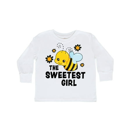 

Inktastic The Sweetest Girl with Bee and Honey Combs Gift Toddler Boy or Toddler Girl Long Sleeve T-Shirt