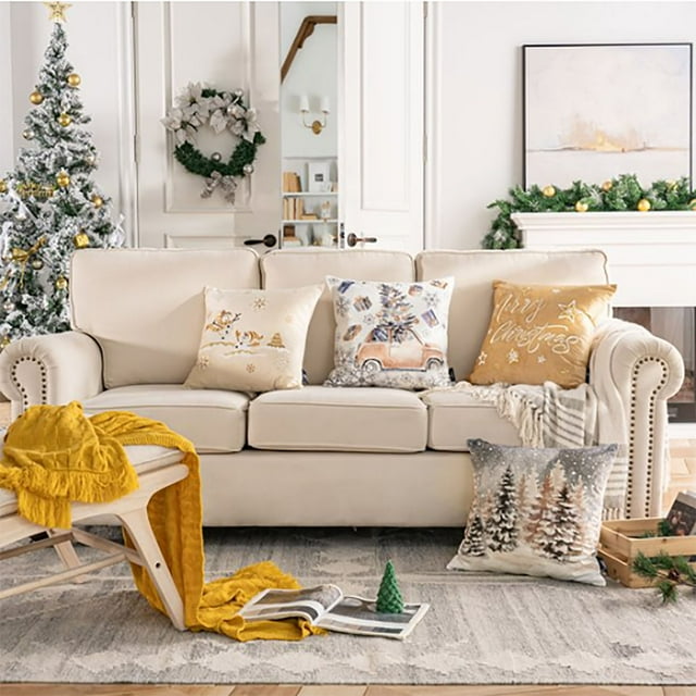 NIUREDLTD Pillow Covers18x18 Set Of 4 Decorations Indoor Throw Pillows