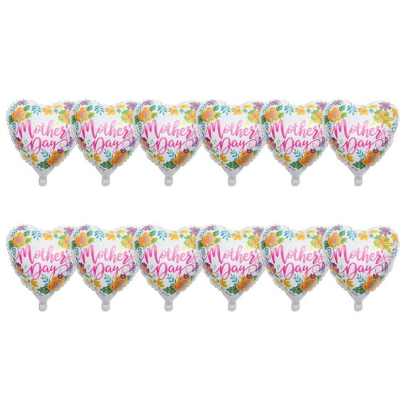 12 Pcs Mother's Day Balloons Heart Wedding Decorations Giant Decorate Large Mothers Party