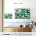 thumbnail image 4 of Elephant Stock Fresh Teal Flowers I Wall Art - Horizontal Canvas Wall Art - Living Room Wall Decor - Abstract Canvas - Blue And Gray Decor By Silvia Vassileva - 12" x 8", 4 of 8