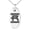 Silver, variant on Stainless Steel Letter R Initial Empire Monogram Engraved Small Oval Charm Pendant Necklace
