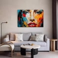 thumbnail image 5 of Abstract Art Modern Decorative Painting Close-up Of Face Framed Canvas Poster Bedroom Decor Sports Landscape Office Room Decor Gift,Frame-style,28×41inch (70×105cm), 5 of 8