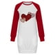 thumbnail image 4 of Otoño Sudadera Vestido Para Mujer Nueva Moda Casual Estampado Manga Larga Cuello Redondo Contraste Color Suéter Top Ropa Odeerbi ODB146591, 4 of 5