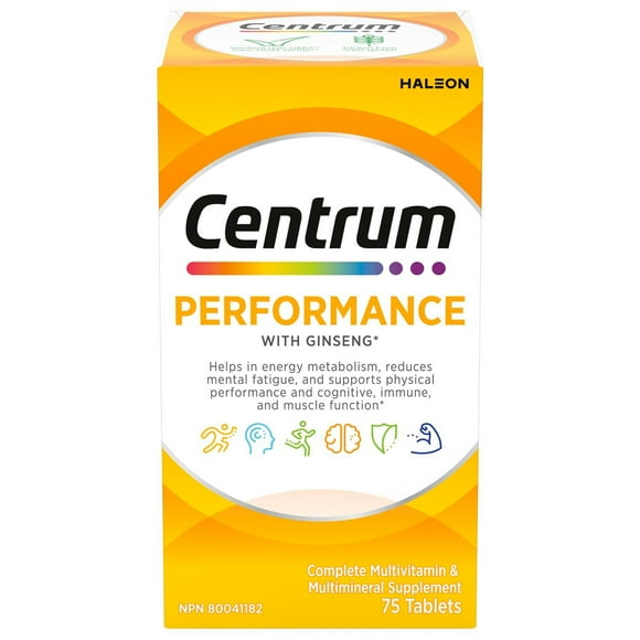 Supplément CentrumMD complet de vitamines et de minéraux multiples 75 comprimés