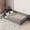 Grey Rubber Wood Queen, variant on LHSHID Queen Size Floor Bed with Fence,Door,Rubber Wood Floor Bed with Safety Guardrails,White