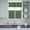 Green, variant on 3 Piece Kitchen Curtains and Valances Set White Moroccan Cafe Curtains 36 Inch Length Boho Morocco Geometric Quatrefoil Grid Valance & Tier Curtain for Living Room Bedroom Window 54"x18" 27"x36"*2