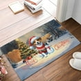 thumbnail image 2 of Merry Christmas Woofmas Xmas Noel Jack Russell Terrier Santa Snowman Doormat Parson Jack Dog Lover Indoor Outdoor Welcome Mat - 13016, 2 of 5