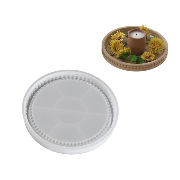 Sturdy Large Capacity Round Plate Tray Portable for Weddings and Celebrations