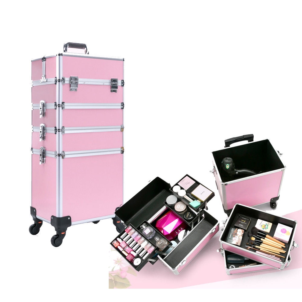 UBesGoo Pro 4in1 Aluminum Rolling Makeup Beauty Cosmetic Train Case Box ...