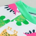 thumbnail image 5 of Gelikeya Toddler Swimsuit Boy Size 4-5 Swim Trunks Swimwear Set Short/Long Sleeve Kids Bathing Suits Boys Hawaiian Beachwear (Toddlers, Z12 Green, 4-5 Years）, 5 of 8