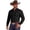 Black, variant on Cowboy Western Shirts for Men Solid Two Chest Pockets Pearl Snap Easy Wear Regular Fit Clothes for Lounging Around, (S)