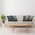 thumbnail image 4 of Ambesonne Fantasy Throw Pillow Cover 4 Pack, Mountains with Sun Beams, 16", Navy Green, 4 of 5
