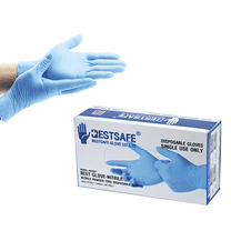 BestSafe Powder-Free 4mil Nitrile Gloves, Hypoallergenic Disposable Gloves, Box of 100, Small, 100 Count