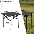 thumbnail image 2 of Ktaxon 20in Portable Folding Camping Table for 2-4 Persons, Ultralight Collapsible Table Outdoor Camp Table for Travel Hiking Backyard BBQ Party, Black, 2 of 11