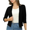 thumbnail image 2 of Ashirexll Lightweight Cardigans for Women, Women's Fall Jacket, Women's Solid Color Versatile Mid-Length Fall Knit Cardigan Jacket, 2 of 7
