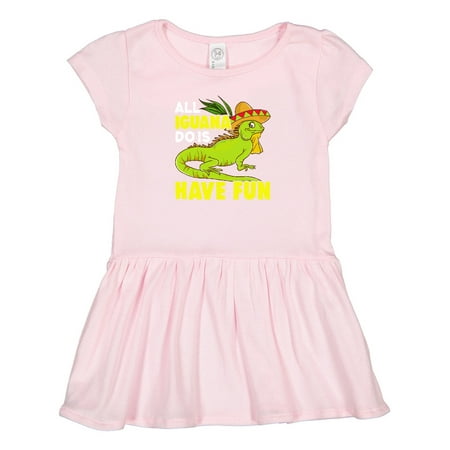 

Inktastic Iguana Funny Pet Gift Toddler Girl Dress