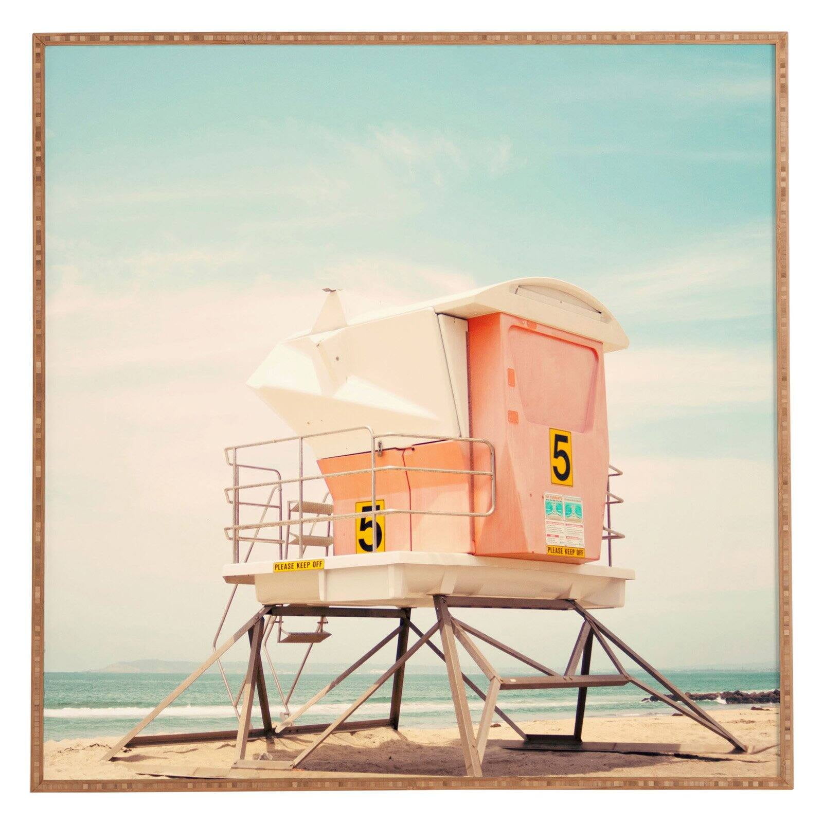 Deny Designs Bree Madden Beach Tower 5 Framed Wall Art Walmart Com Walmart Com