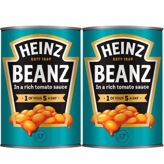 HEINZ Beanz in Tomato Sauce, Baked Beans, 415 g, Pack of 2