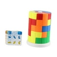 thumbnail image 2 of Rompecabezas educativo: cubos cilíndricos apilables intercambiables, desarrollo de colores y formas. A, 2 of 9
